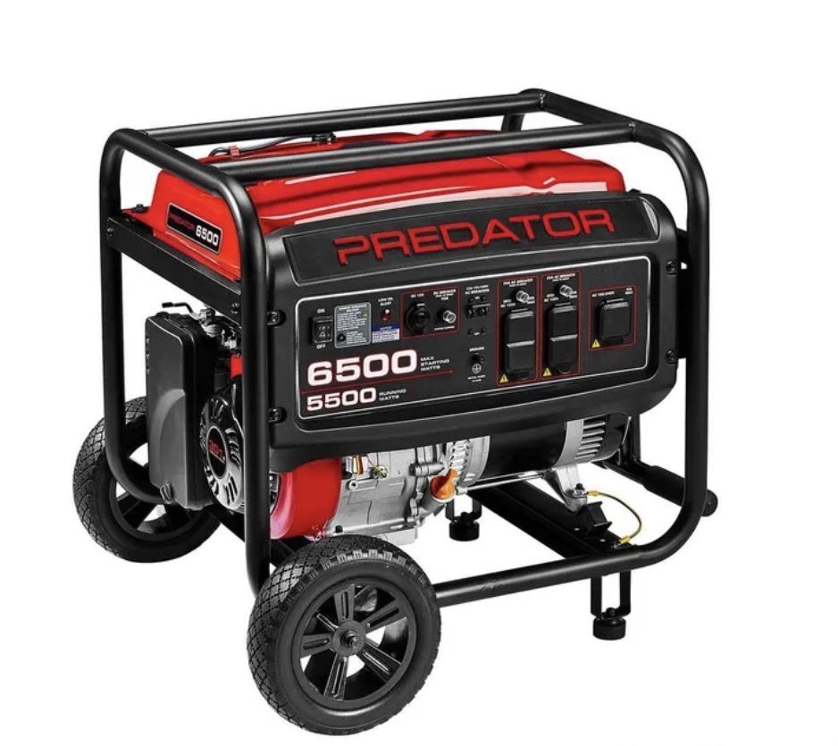Predator 6500W Gasoline Generator - 5500 Running Watts, 6500 Max Watts