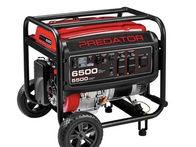 Predator 6500W Gasoline Generator - 5500 Running Watts, 6500 Max Watts