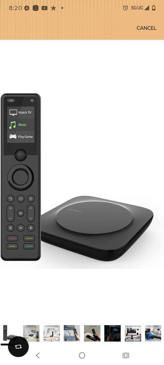 Sofa baton x1 smart remote with hub