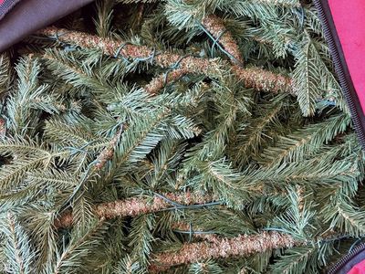 18 foot pre lit Modern Display Christmas Tree