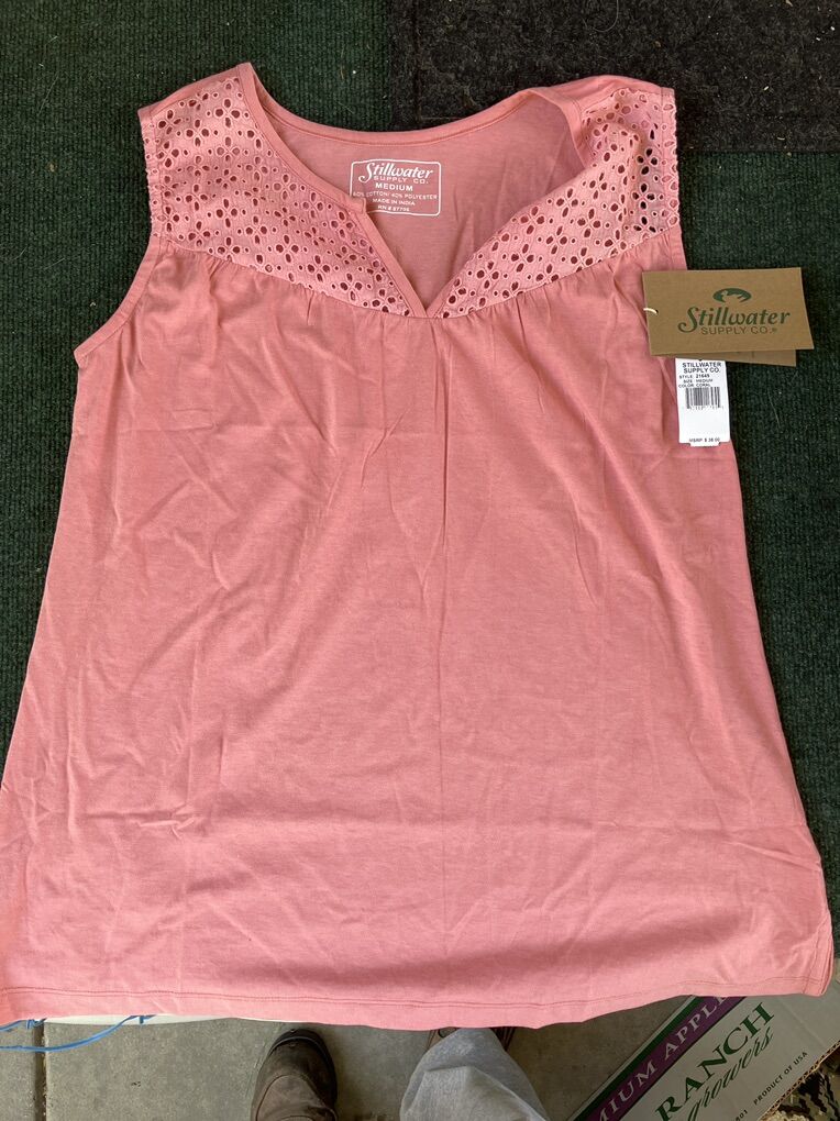 New Stillwater Embroidered Sleeveless Top