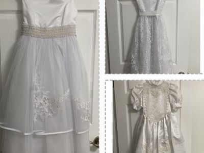Beautiful White Dresses Girls Flower Girl Dress, 1st Communion Dress, Baptism Dress