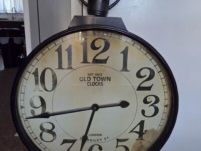 Large Old Town Clocks London wall clock with large numbers.