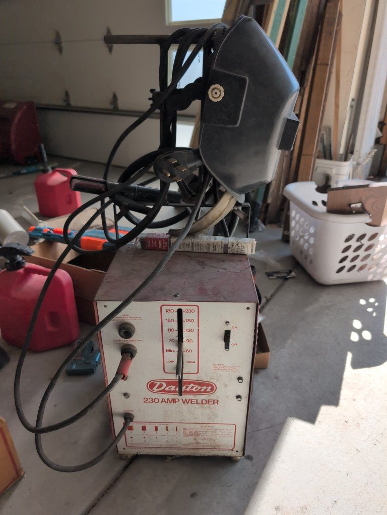 Dayton 230 Amp Welder with Welding Mask and Electrodes - Industrial Equipment