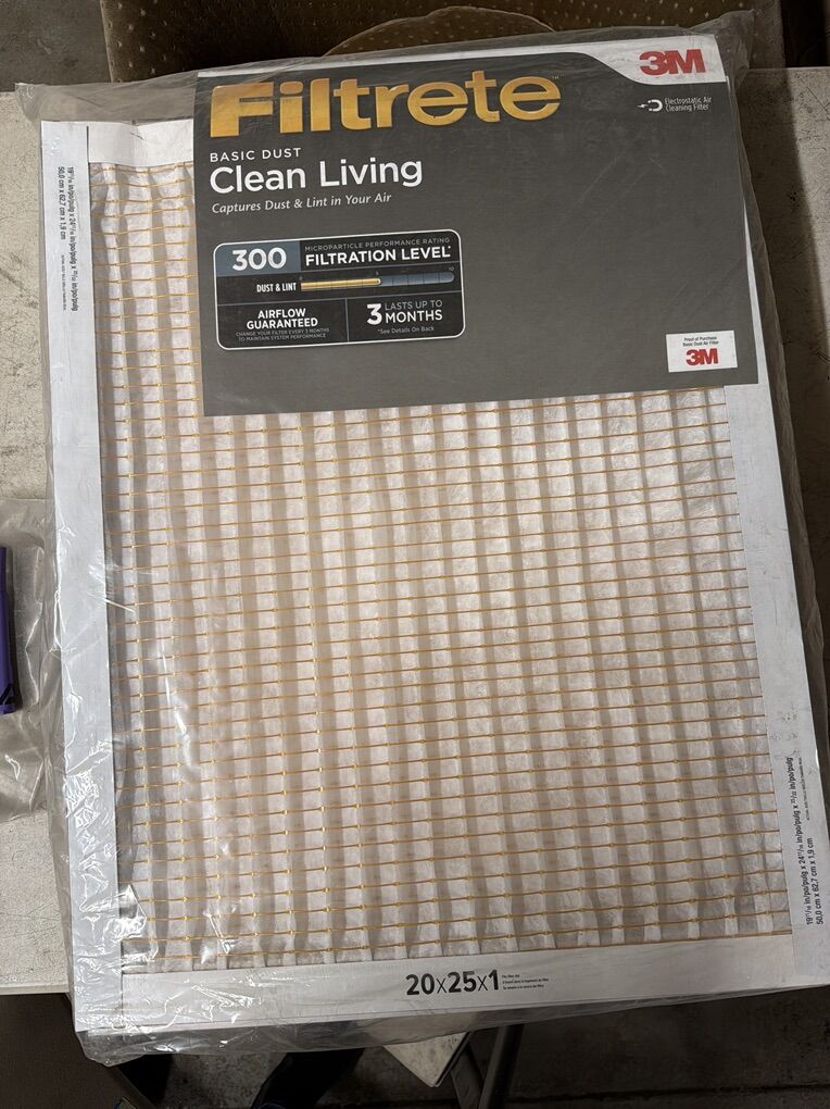 Filtrete 20x25x1 Clean Living Basic Filters