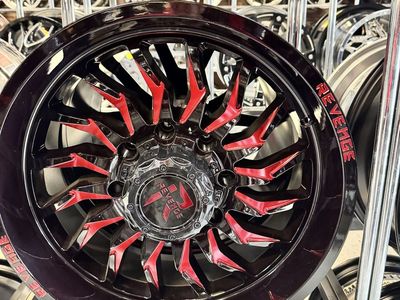 Revenge 0ff-Road Black & Red Milled 20x9. Brand new set of 4 wheels.