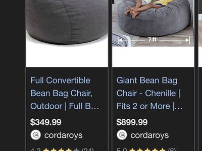 Giant Bean Bag Pre Filled