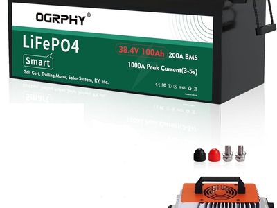 OGRPHY LAF3600 36V Lithium 100Ah LiFePo4 Battery and Monitor #105724
