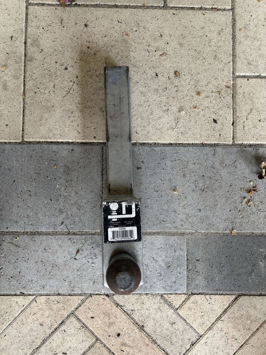 Galvanized Trailer Hitch Ball Mount – $10