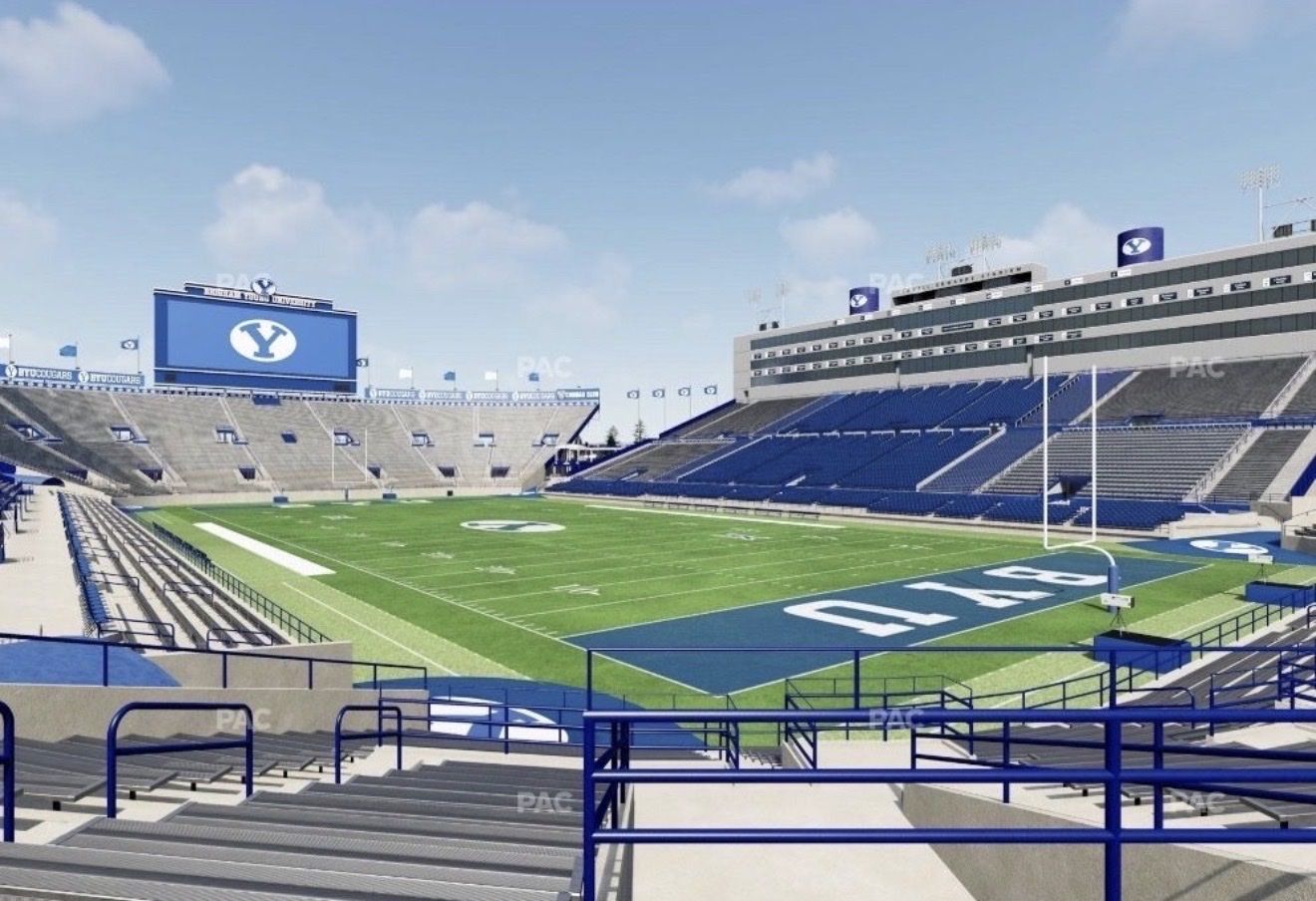 2 BYU Football Season Tickets - Lower Bowl Section 28 with Chairbacks (Includes Notre Dame)