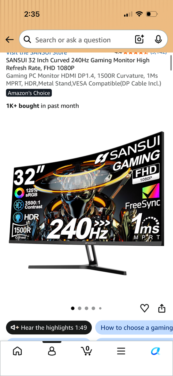 Gaming monitor
