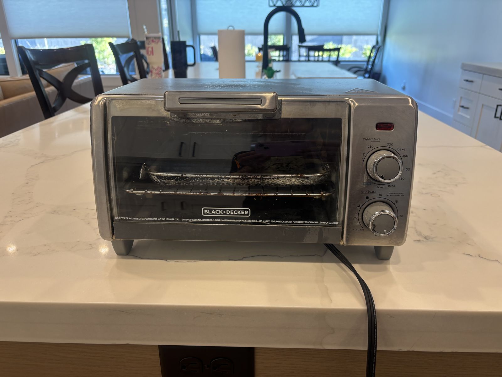 Black & Decker Toaster Oven Countertop Appliance Stainless Steel Used