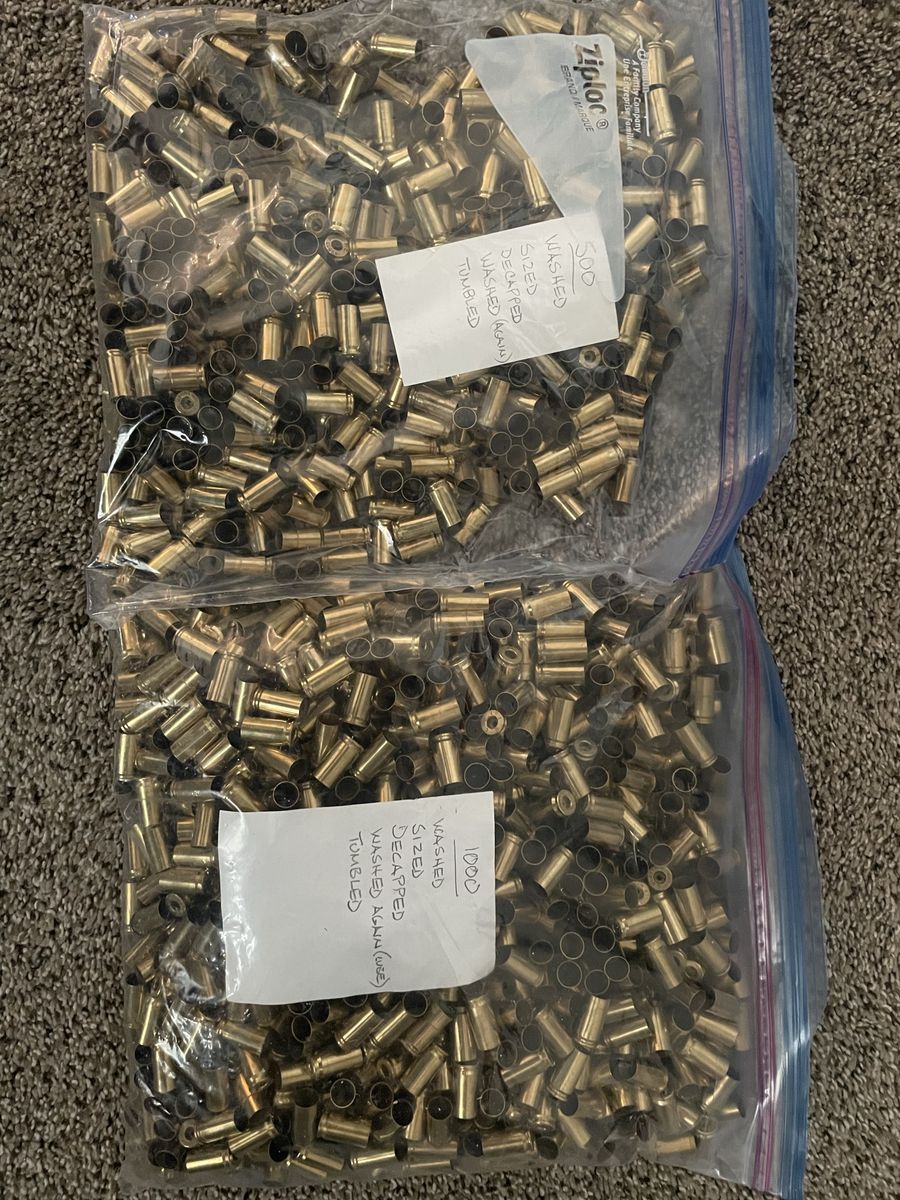 1500 9mm cleaned brass