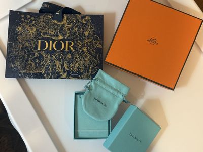 FREE Tiffany & Co. Jewelry Box & Pouch, Dior Gift Bag & Hermes Box - Luxury Packaging