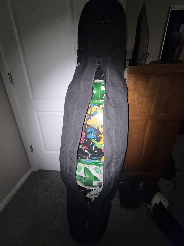 Burton Snowboard And Carrying Case