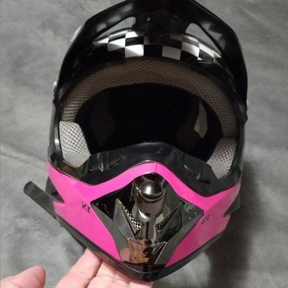 Fox Motocross Helmet - Pink/Black - Youth/Adult - Off-Road Dirt Bike ATV UTV