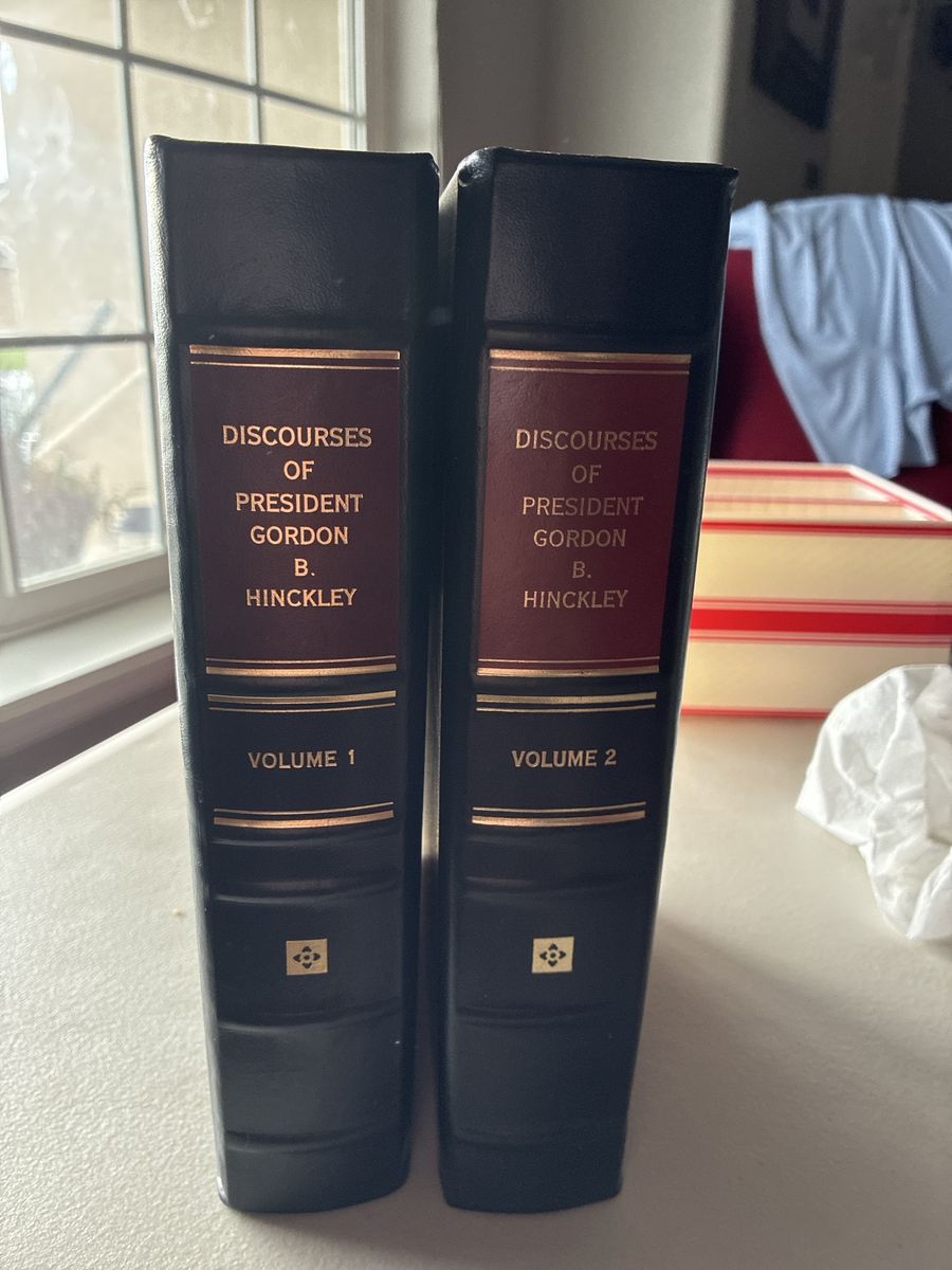 Discourses of President Gordon B. Hinckley Vol 1 & 2 - Leather Bound Church Employee Gift Books