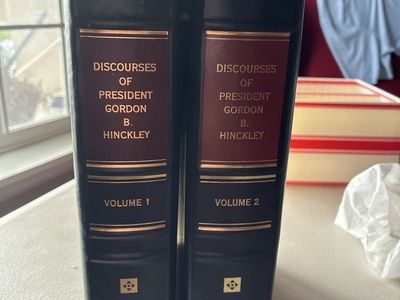 Discourses of President Gordon B. Hinckley Vol 1 & 2 - Leather Bound Church Employee Gift Books