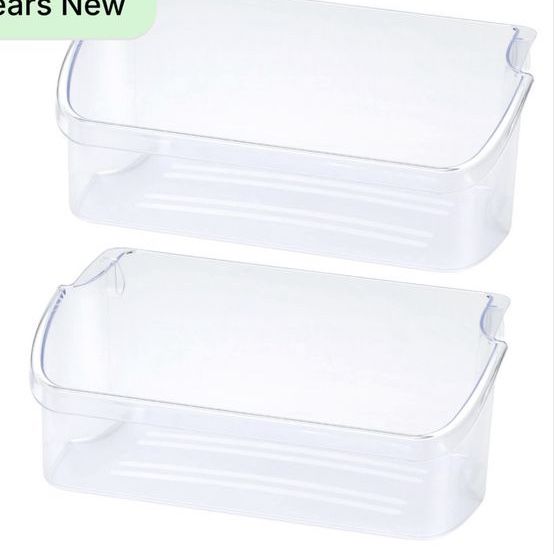 Frigidaire 240324502 Clear Side-by-Side Refrigerator Door Shelf Bins (2-Pack)