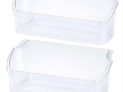 Frigidaire 240324502 Clear Side-by-Side Refrigerator Door Shelf Bins (2-Pack)