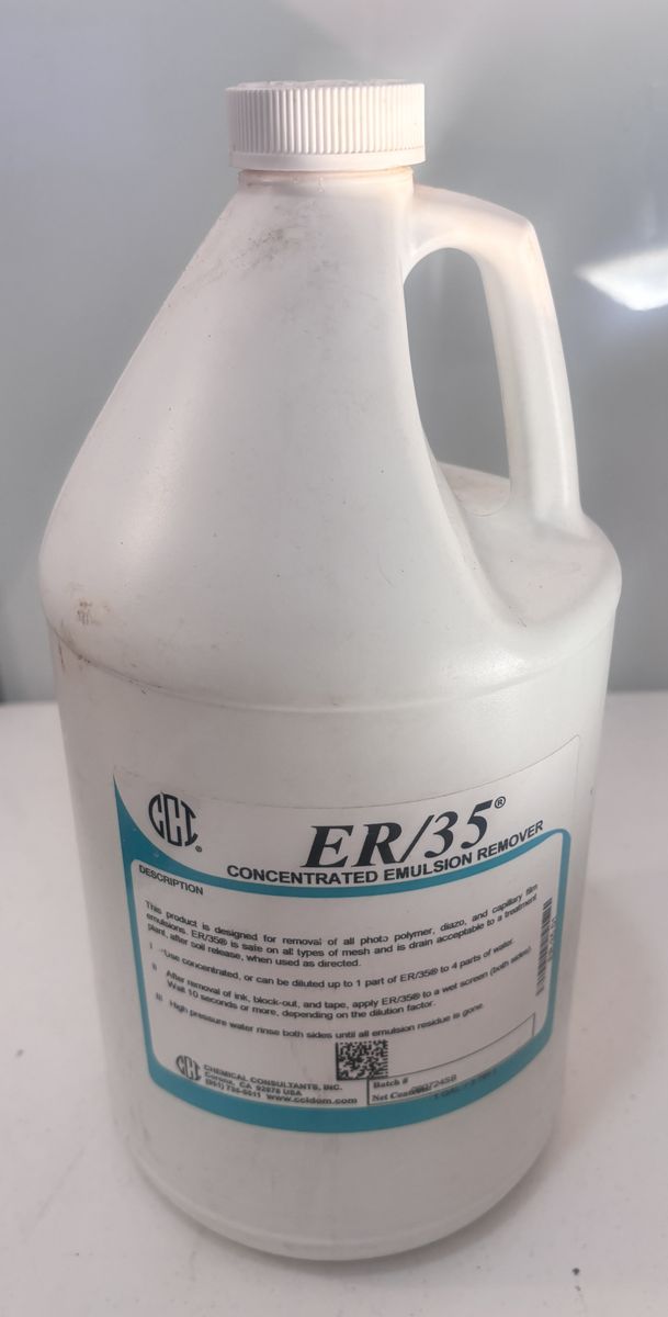 Chemical Consultants Inc ER/35 Concentrated Emulsion Remover for Cleaning Screen Printing Mesh 1 Gal