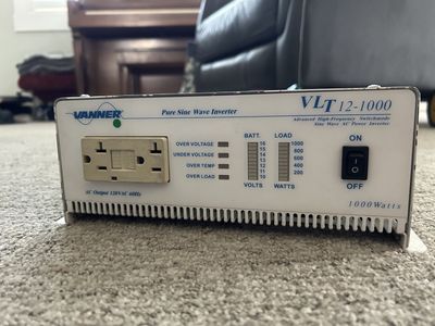 Vanner VLT 12-1000 Pure Sine Wave Inverter - 1000 Watts, 120VAC 60Hz Output