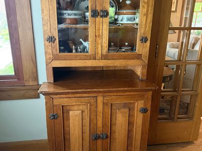 Antique Dining Room Pine Hutch