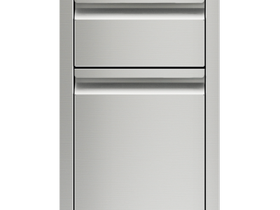 Wolf 827605 13" Stainless Steel Double Drawer Storage