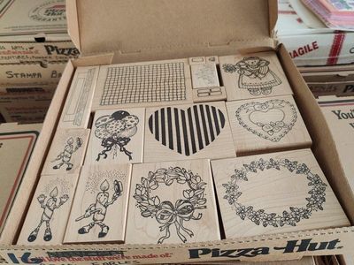 Box #16, New, old stock rubber stamps, designed mainly for people that like to make their own greeting cards.