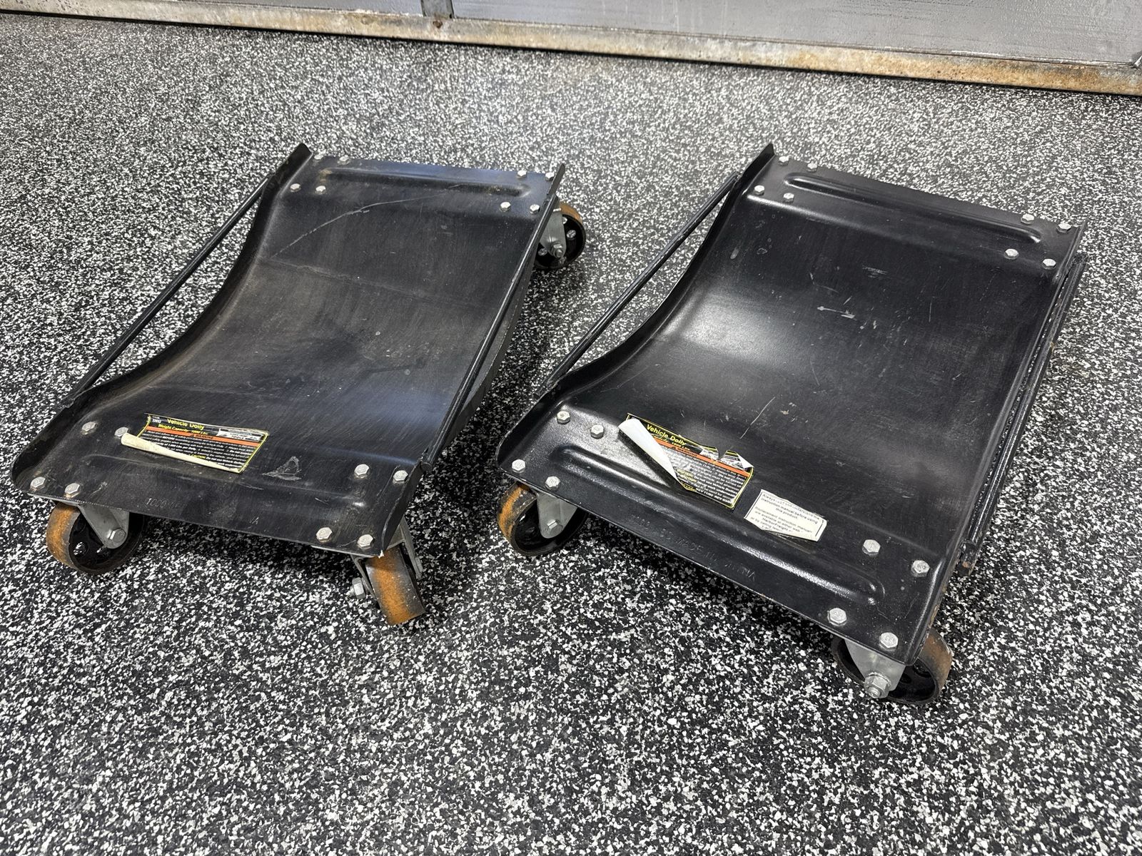 1000lb Vehicle Dolly Set - Black, 2-Pack Car Skates