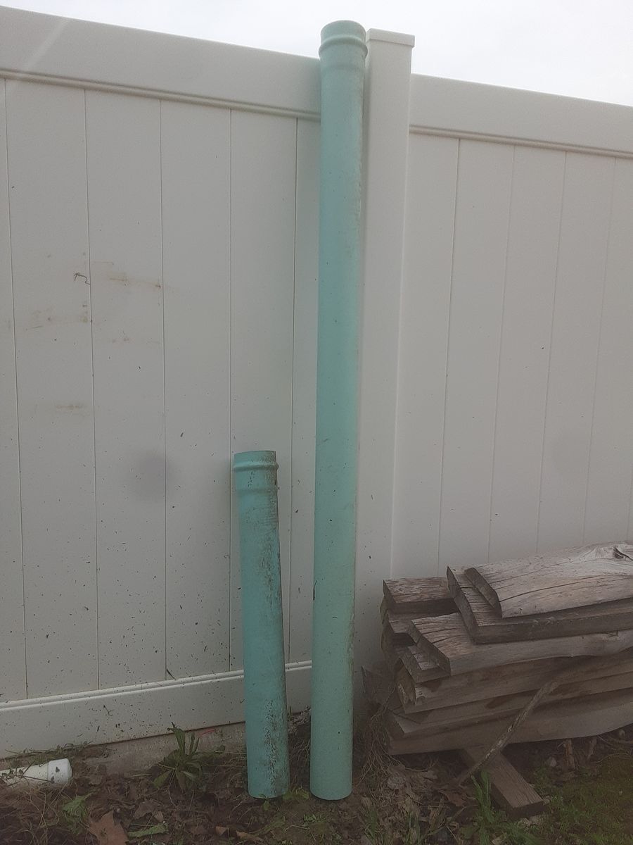 Green 4 Inch PVC Sewer Pipe w/ Gasketed Bell Ends