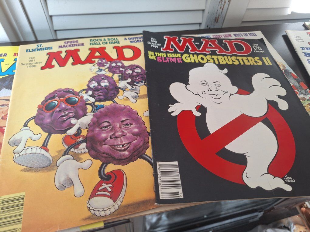 Nostalgic lot of 10 Mad/Cracked Magazines 81-94