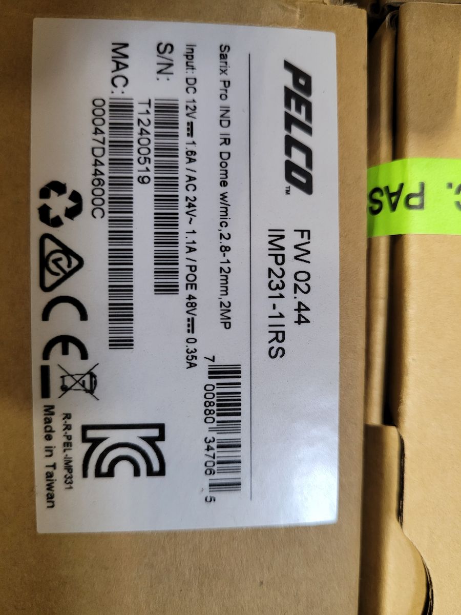 Pelco camera's brand new
