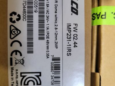Pelco camera's brand new