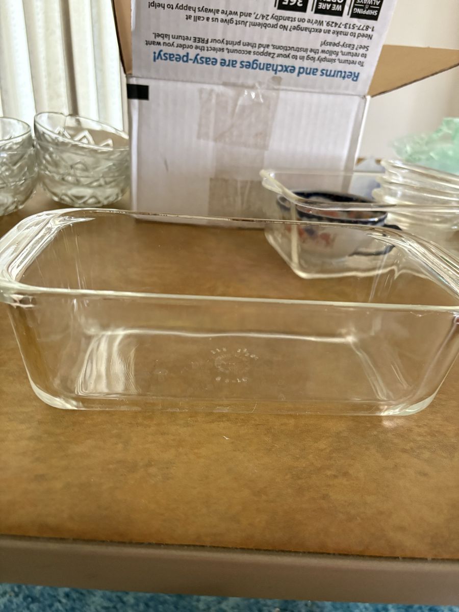 2 Clear Glass Loaf Dish Baking Pans Kitchenware