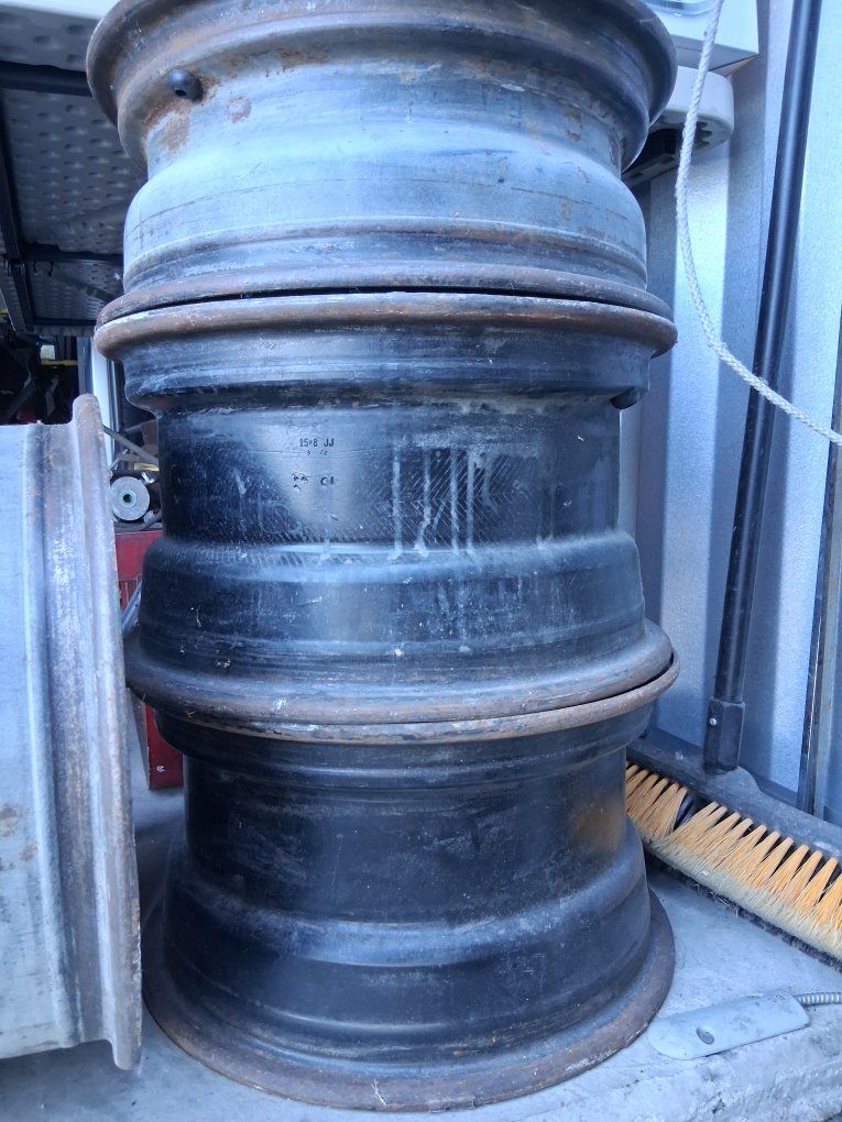 Chevrolet Early Truck Original 6-Lug Steel Rims Front 15x6 and Rear 15x8