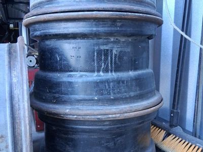 Chevrolet Early Truck Original 6-Lug Steel Rims Front 15x6 and Rear 15x8
