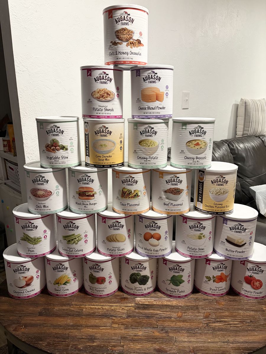 Augason Farms Large Lot 25 Cans Food Storage Emergency Prep New Sealed   