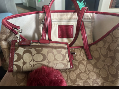 Authentic Coach Canvas Tote