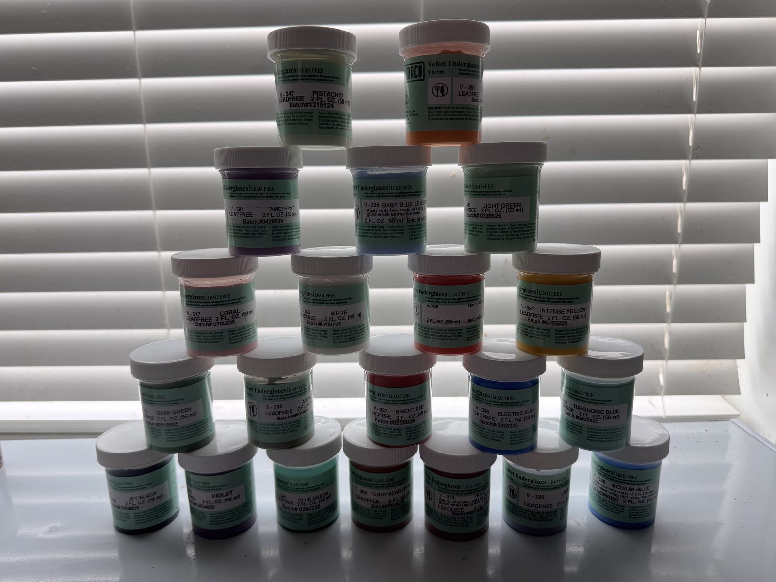 Pottery mini kiln, glazes, and underglazes