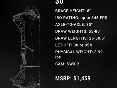 Mathews ARC 30 Compound Bow Right Hand Kodiak Brown Finish 30 Inch Axle-To-Axle
