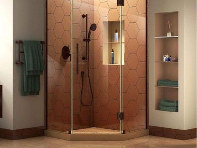 New 38x72 framless neo angle shower door
