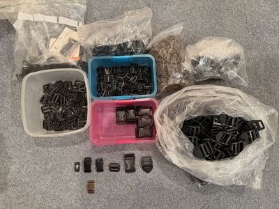 Huge lot of assorted buckles/adjustors