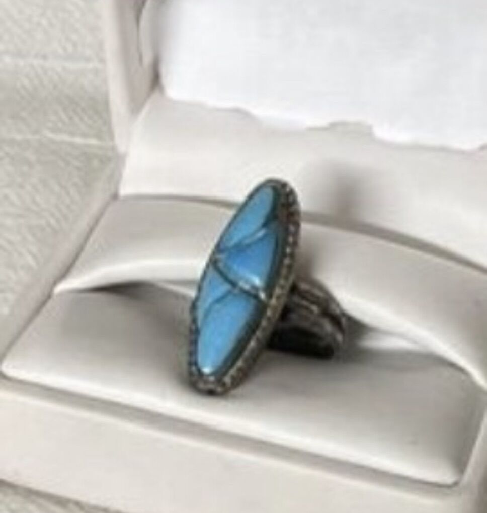 Vintage Zuni Turquoise Ring Size 8