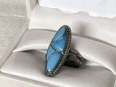 Vintage Zuni Turquoise Ring Size 8