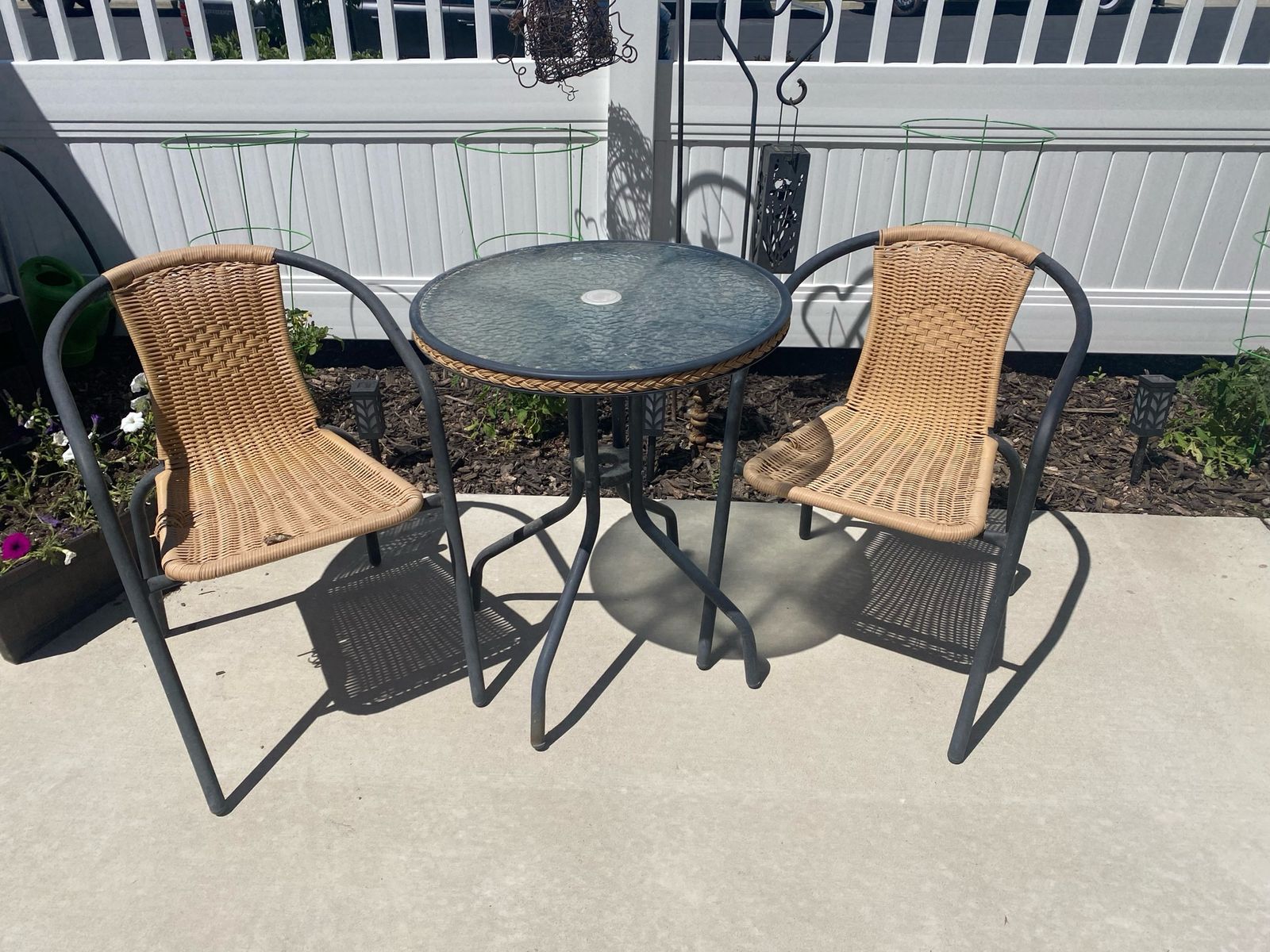 3-Piece Bistro Patio Set (Table & 2 Chairs) - As-Is