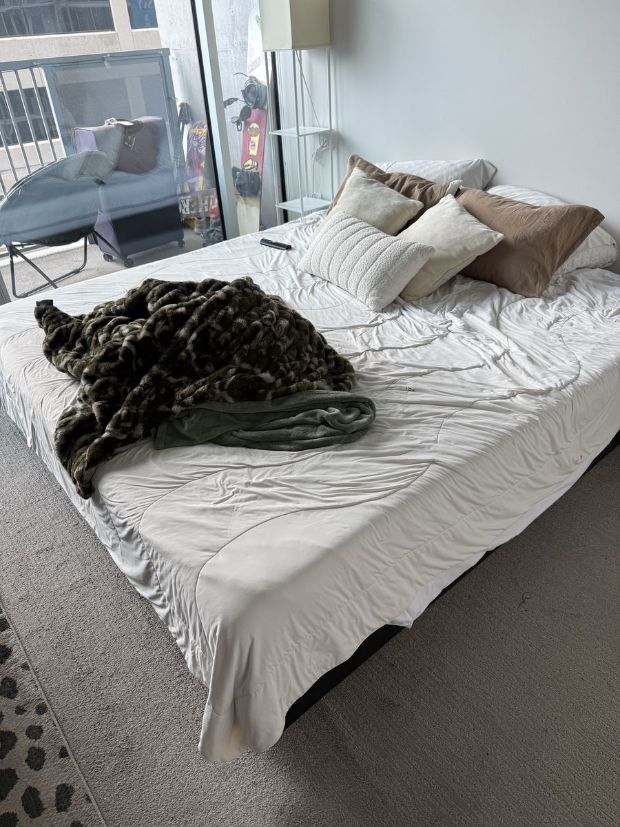 California King Cooling Mattress with California King Bed Frame