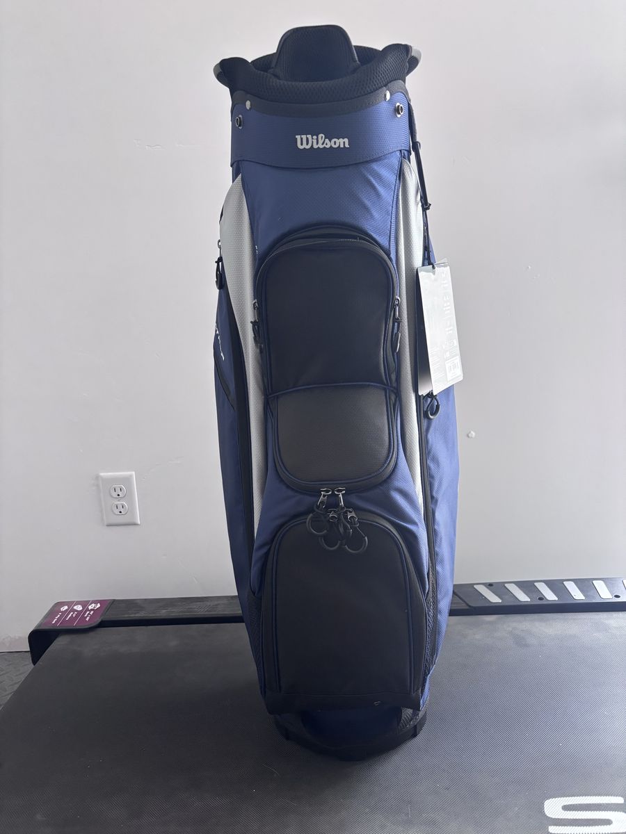 Wilson Feather Cart Golf Bag Navy Silver 14-Way Divider NEW
