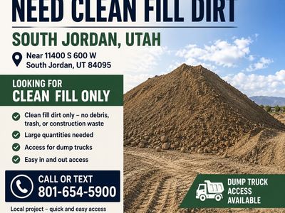 Fill dirt needed