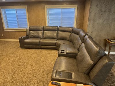 Leather sectional